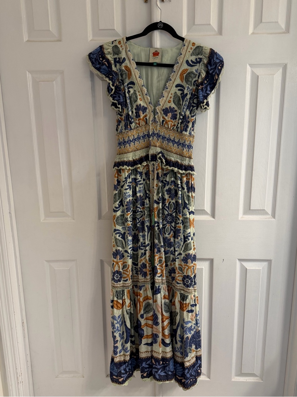 Farm Rio Ocean Tapestry Midi Dress - Picture 2 of 5